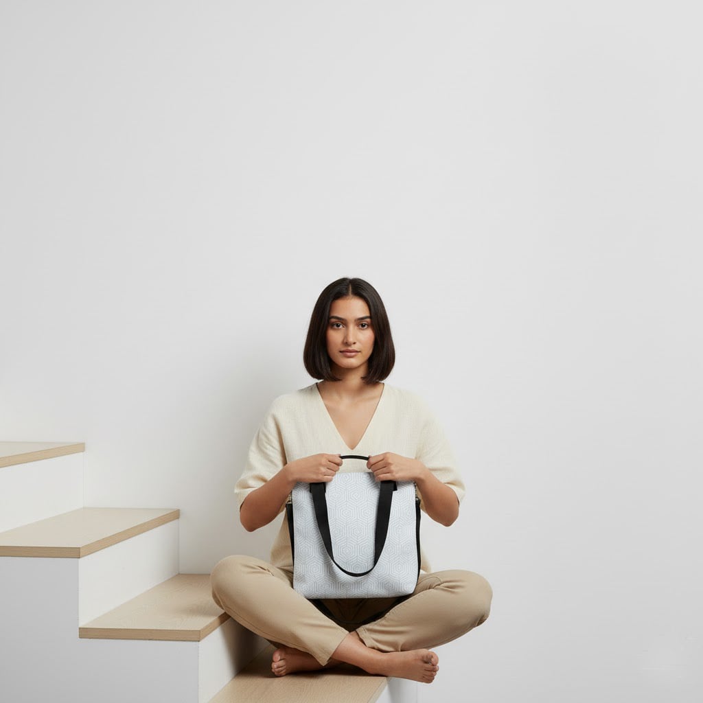 AOP Tote w/ Zipper