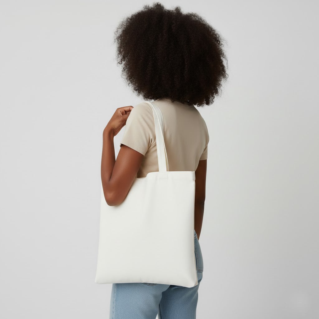 Beige Tote w/ Zipper (DTF)
