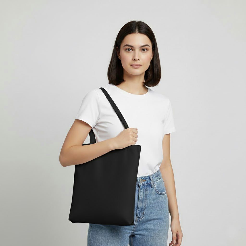 Black Canvas Totebag (DTF)