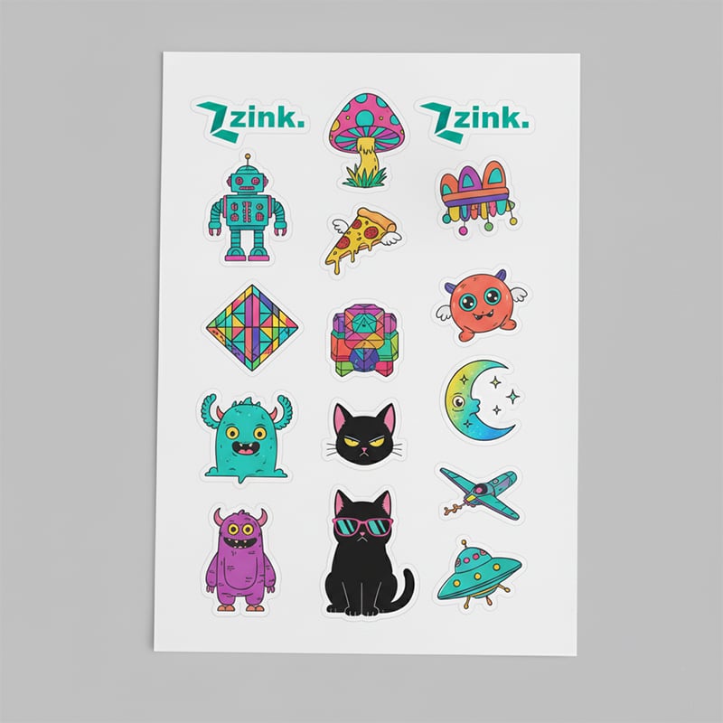 Plastic Sticker Sheets